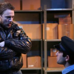 Jered McLenigan and Kevin Meehan in <em>Gagarin Way</em> Photo: Katie Reing