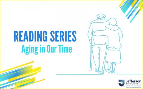 Reading Series - Aging in Our Time: Outlines of an elderly couple walking away