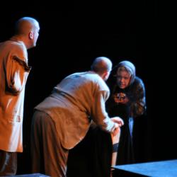 Mike Dees, Charlie DelMarcelle, and Jared Michael Delaney in <em>Trad</em> Photo: Katie Reing