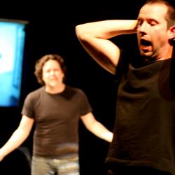 Jared Michael Delaney and Charlie DelMarcelle in <em>Skin Deep</em> Photo: Katie Reing