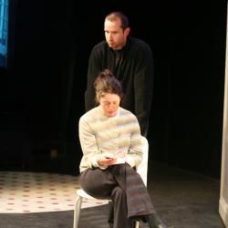 Charlie DelMarcelle and Corinna Burns in <em>Skin Deep</em> Photo: Katie Reing