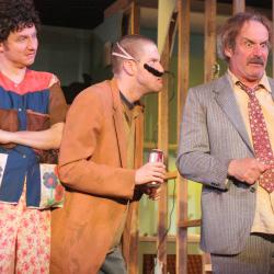 Harry Smith, Jake Blouch, and Bill Van Horn in The Walworth Farce. Photo: Katie Reing