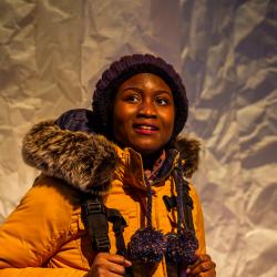 Satchel Williams in a production image for A Hundred Words for Snow. Photo: Ashley Smith of Wide Eyed Studios.